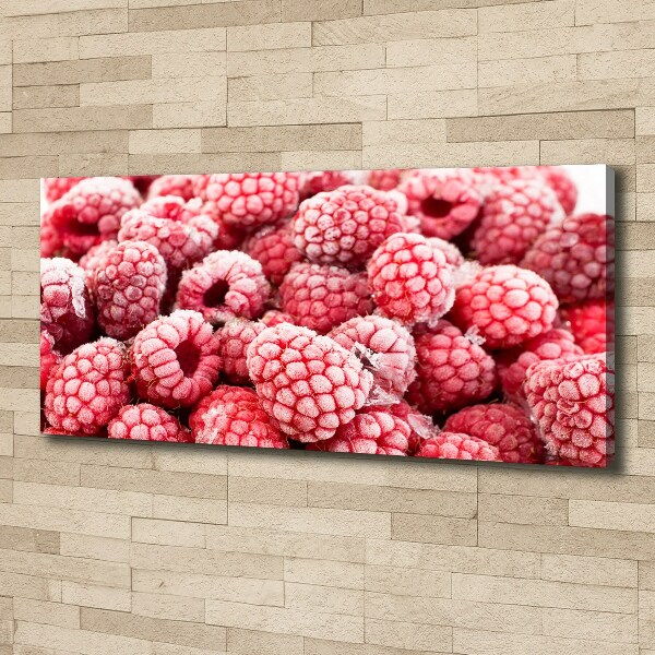 Canvas wall art Frozen raspberries