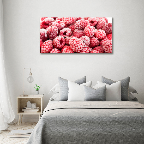 Canvas wall art Frozen raspberries