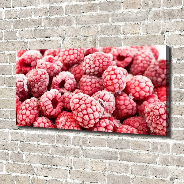 Canvas wall art Frozen raspberries