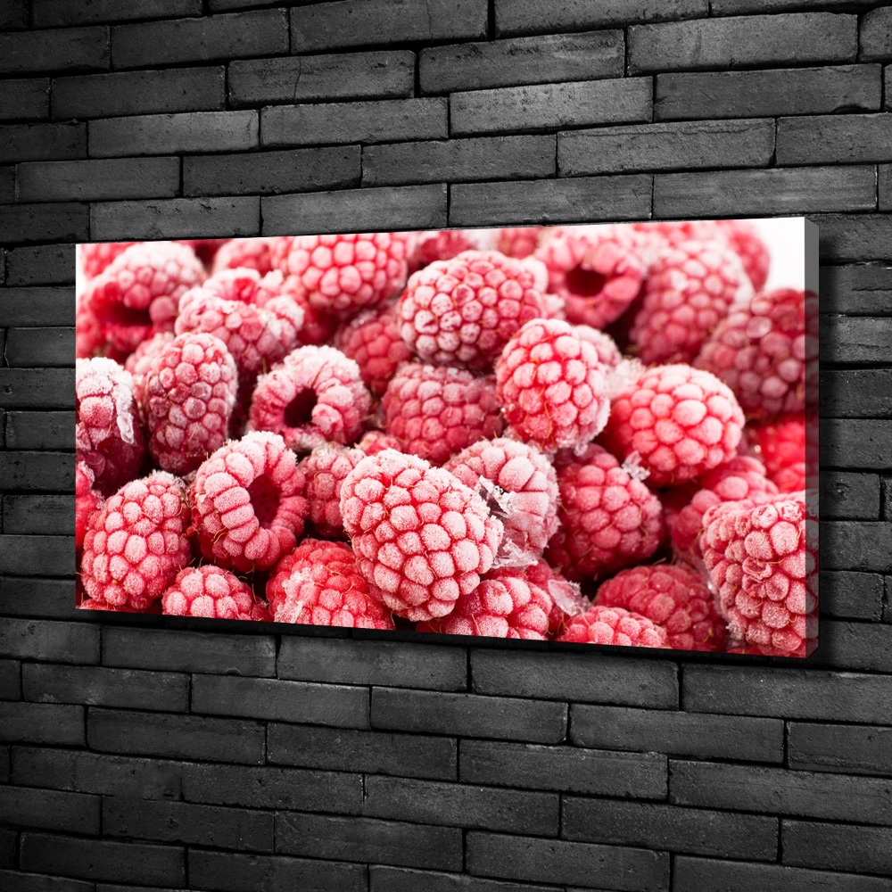 Canvas wall art Frozen raspberries