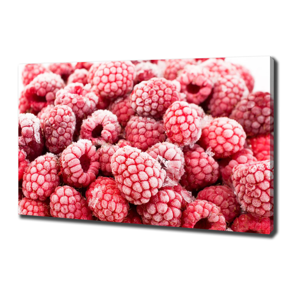 Canvas wall art Frozen raspberries