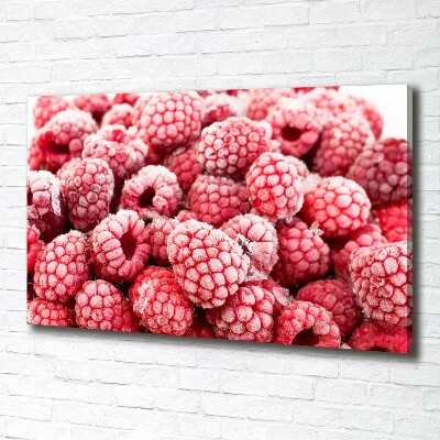 Canvas wall art Frozen raspberries