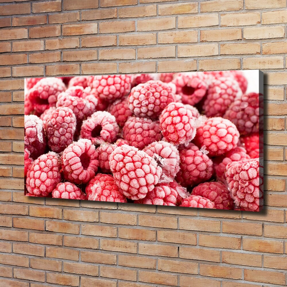 Canvas wall art Frozen raspberries