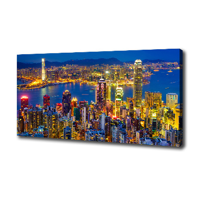 Canvas wall art Hong Kong at night