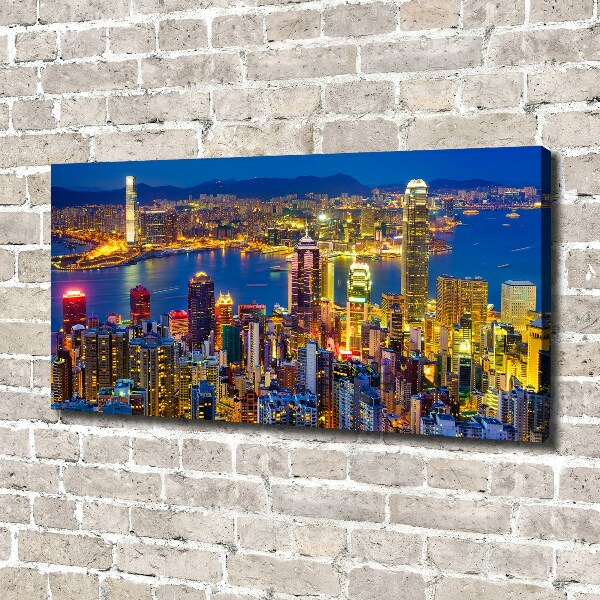 Canvas wall art Hong Kong at night