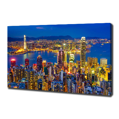 Canvas wall art Hong Kong at night