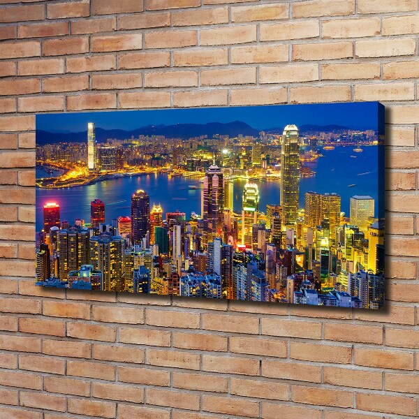 Canvas wall art Hong Kong at night