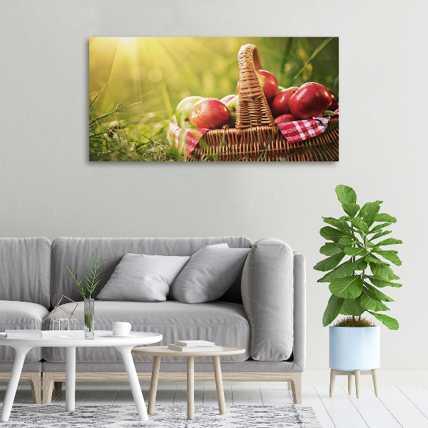 Canvas wall art Apples in the basket