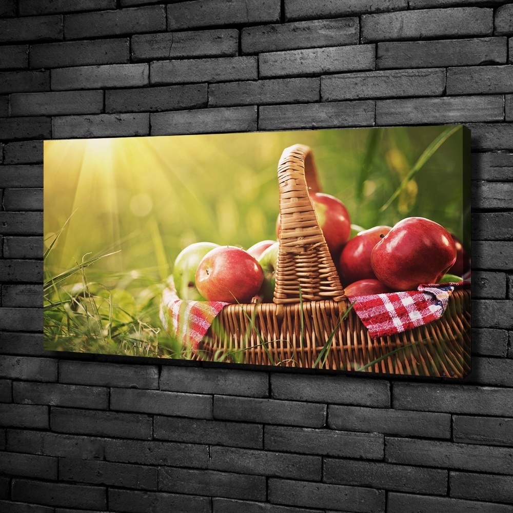 Canvas wall art Apples in the basket