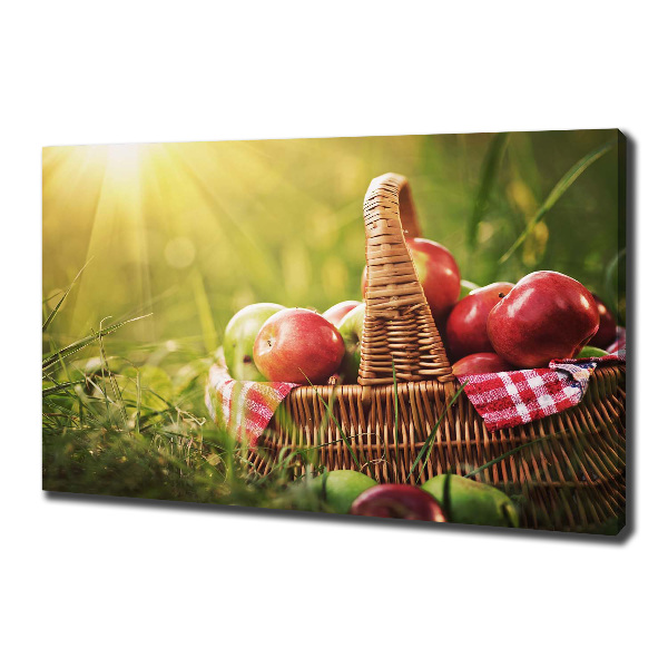 Canvas wall art Apples in the basket