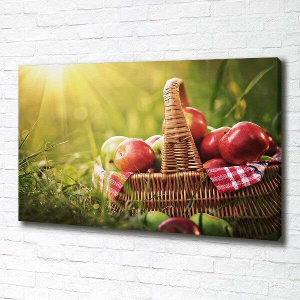 Canvas wall art Apples in the basket