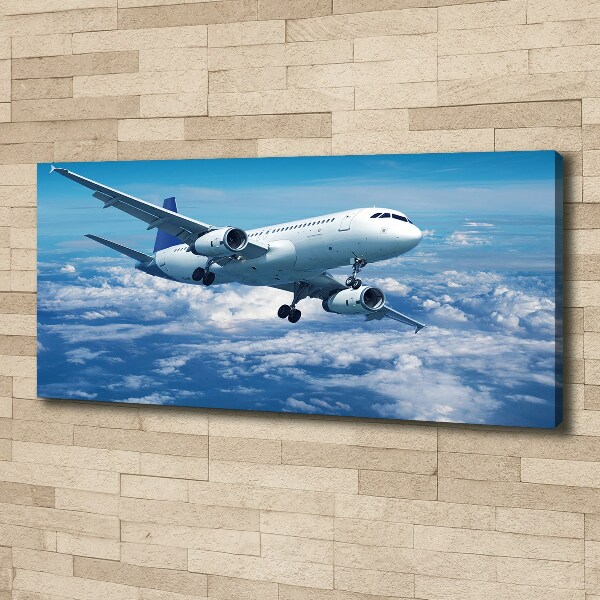 Canvas wall art Aircraft in the clouds