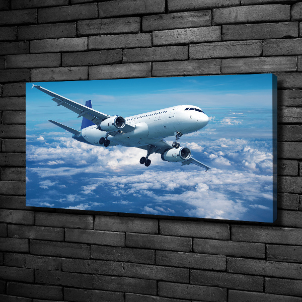 Canvas wall art Aircraft in the clouds