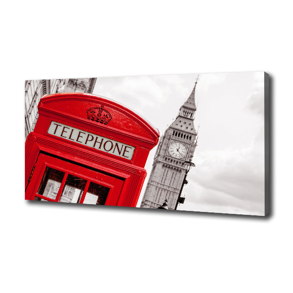 Canvas wall art telephone booth