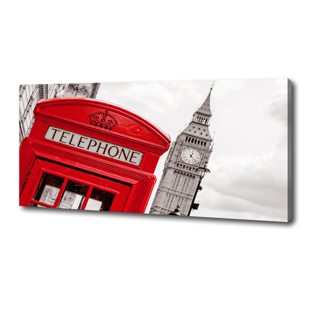 Canvas wall art telephone booth