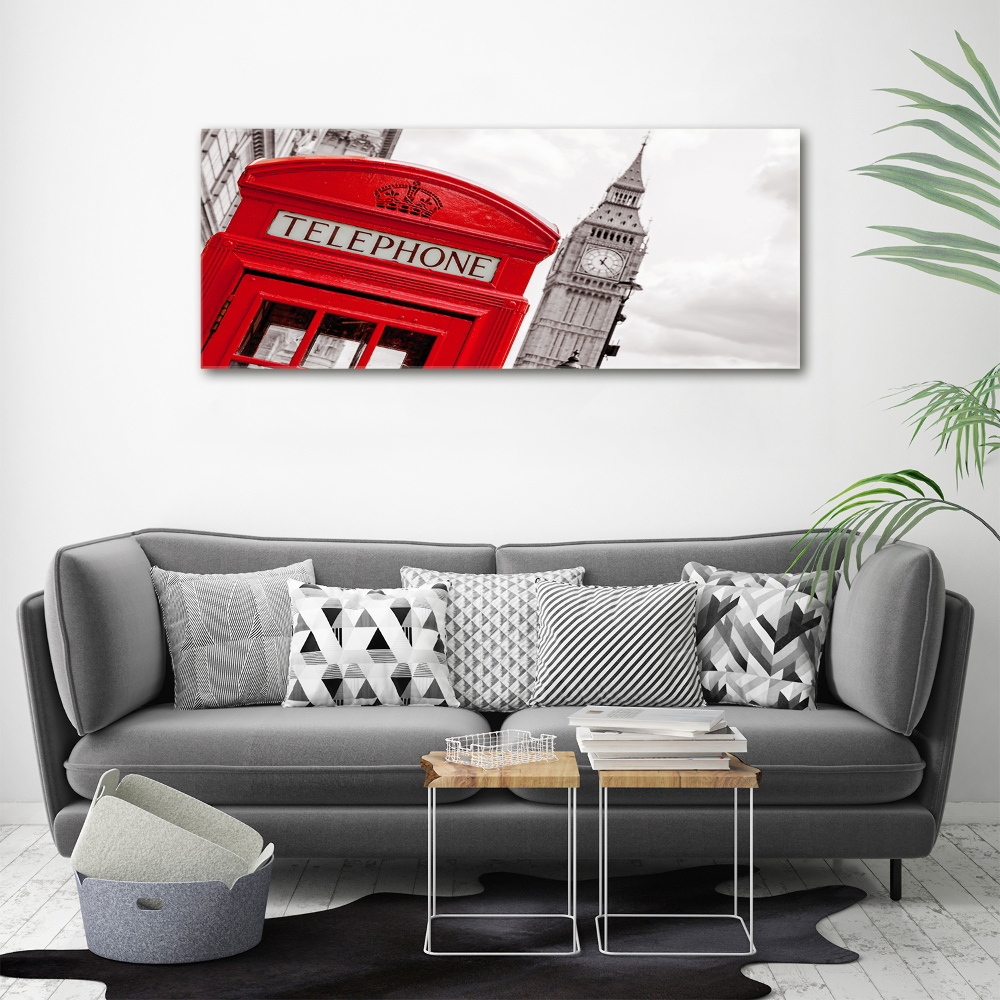 Canvas wall art telephone booth