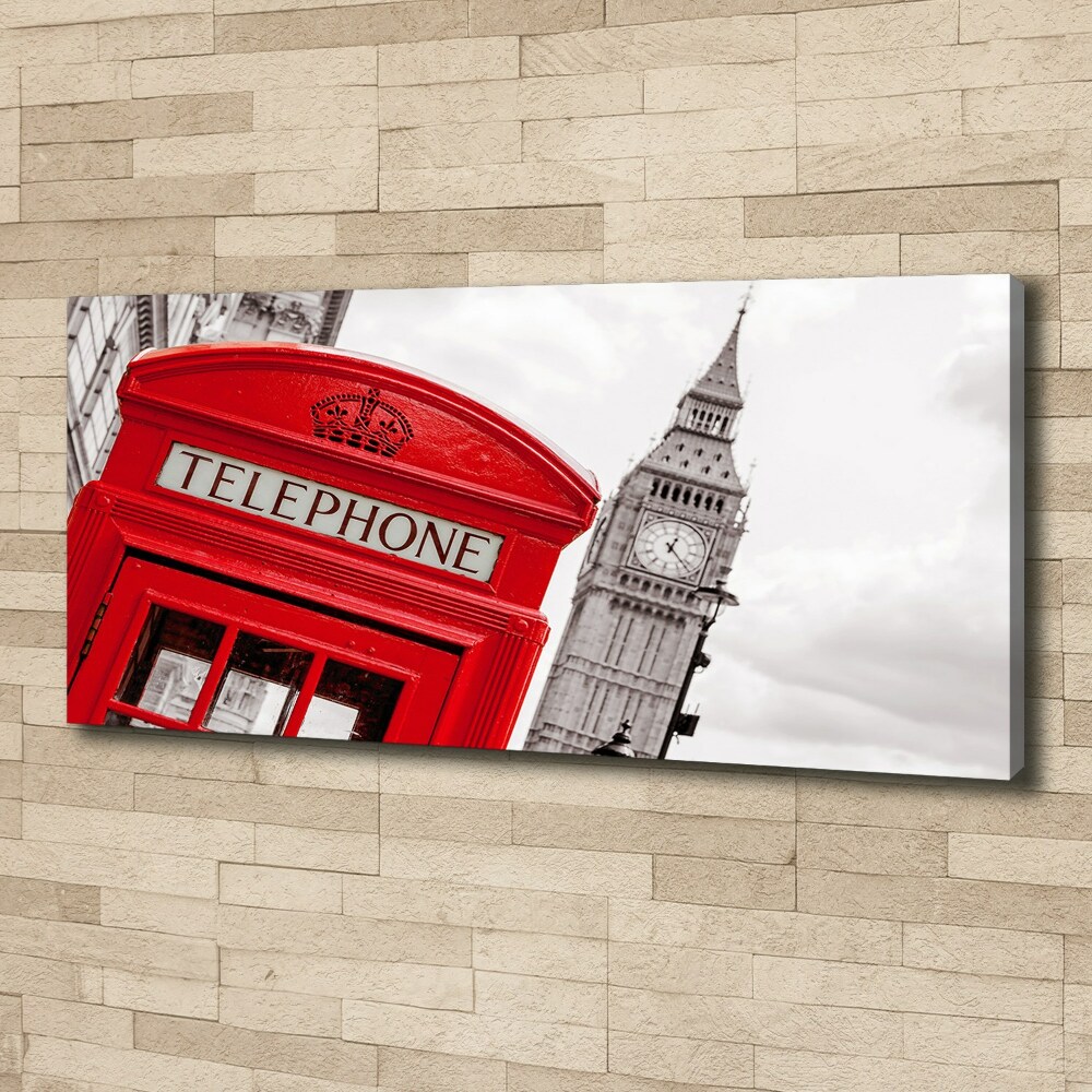 Canvas wall art telephone booth