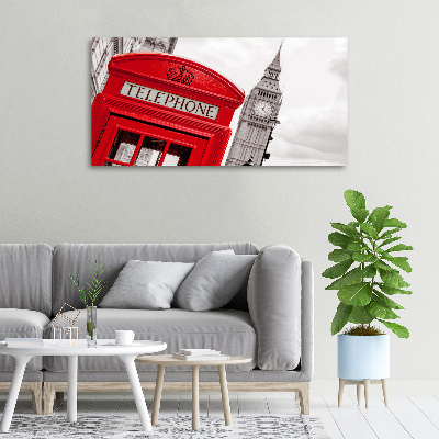 Canvas wall art telephone booth