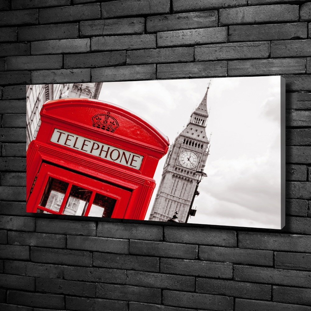 Canvas wall art telephone booth