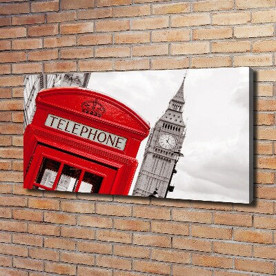 Canvas wall art telephone booth