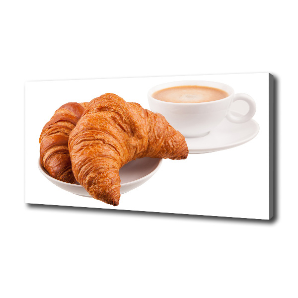 Canvas wall art Croissants and coffee