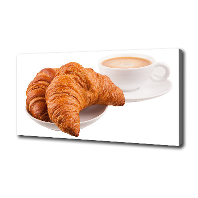 Canvas wall art Croissants and coffee