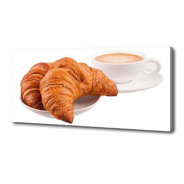 Canvas wall art Croissants and coffee