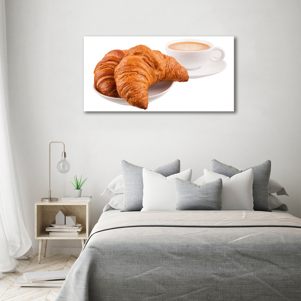 Canvas wall art Croissants and coffee