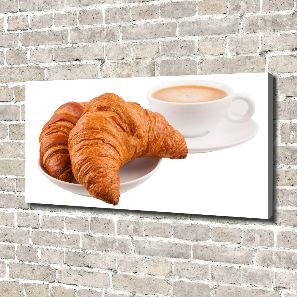 Canvas wall art Croissants and coffee