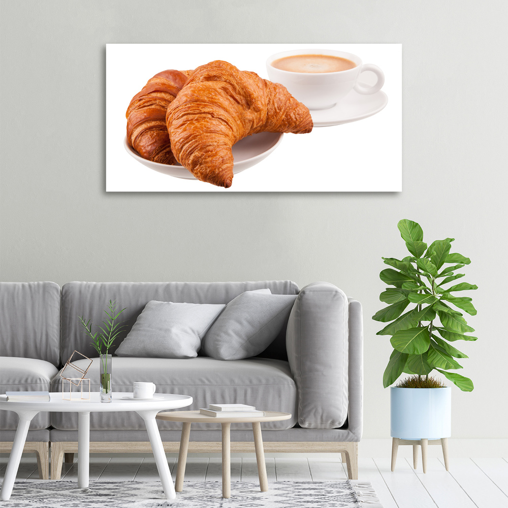 Canvas wall art Croissants and coffee