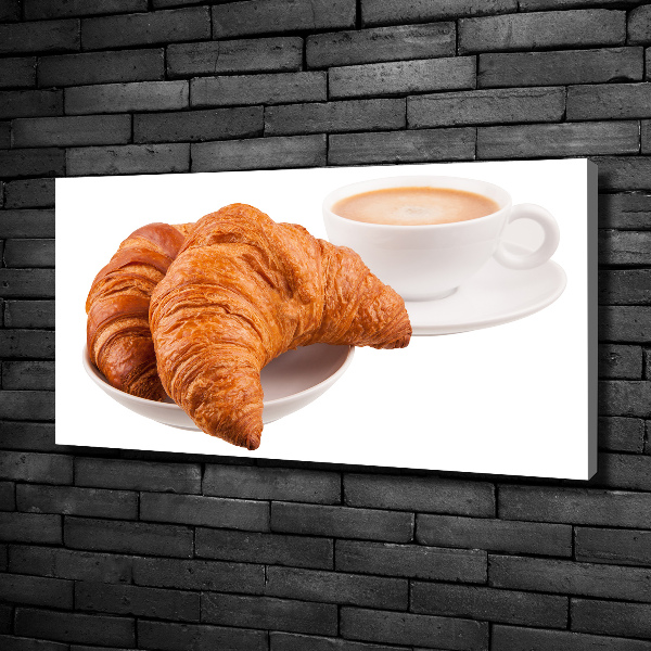 Canvas wall art Croissants and coffee