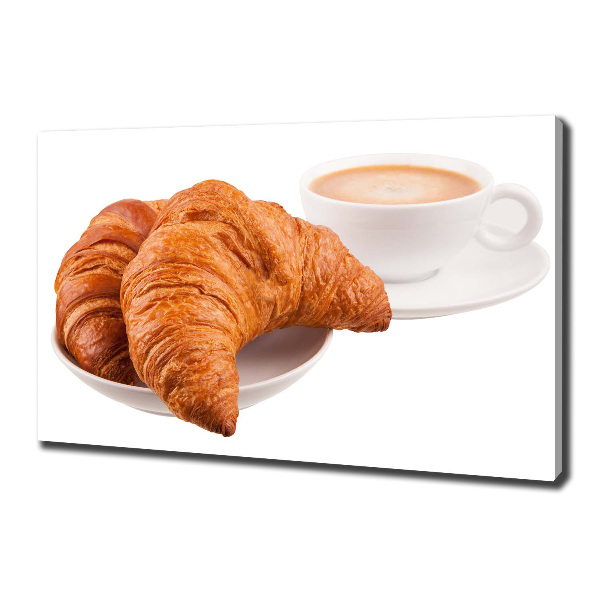 Canvas wall art Croissants and coffee