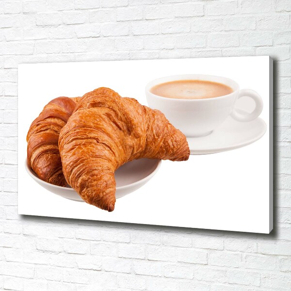 Canvas wall art Croissants and coffee