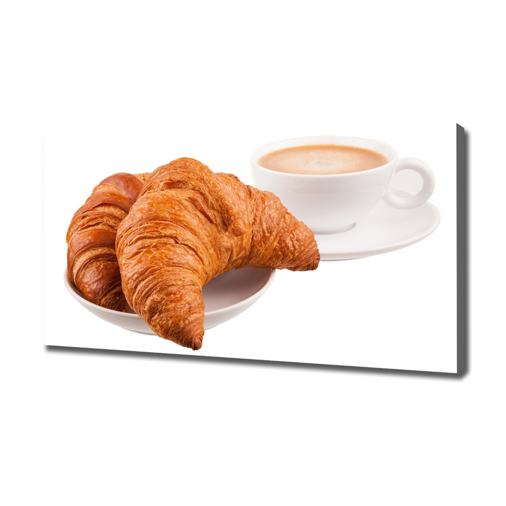 Canvas wall art Croissants and coffee