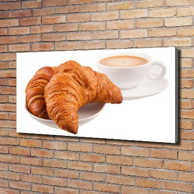 Canvas wall art Croissants and coffee