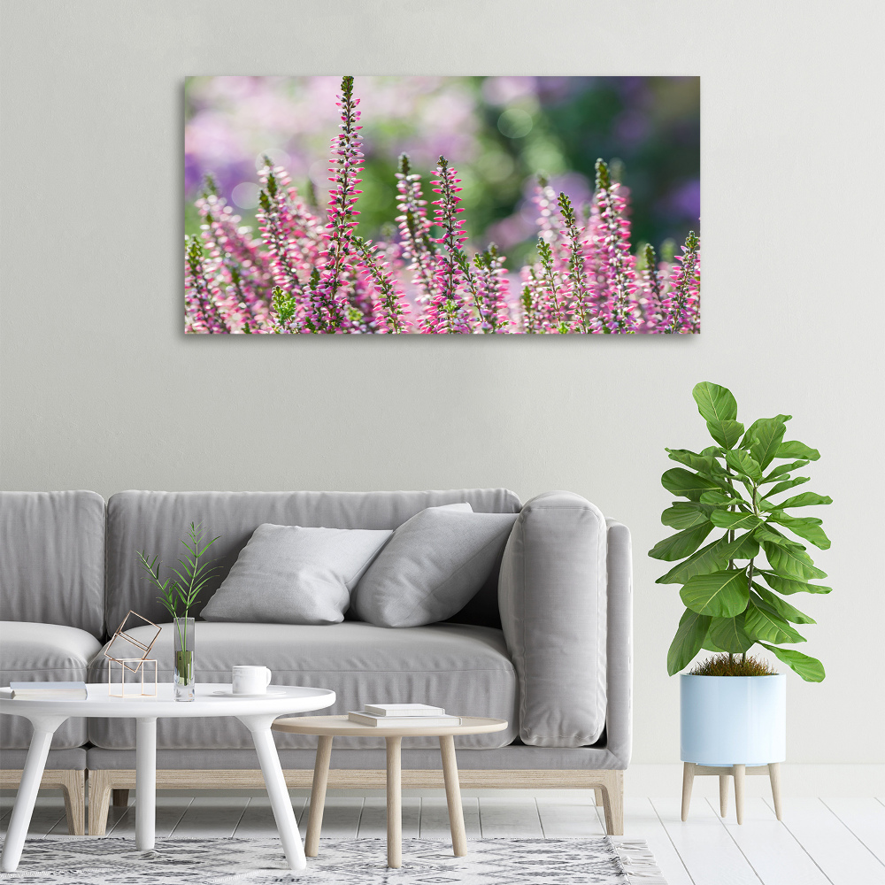 Canvas wall art Heather flowers