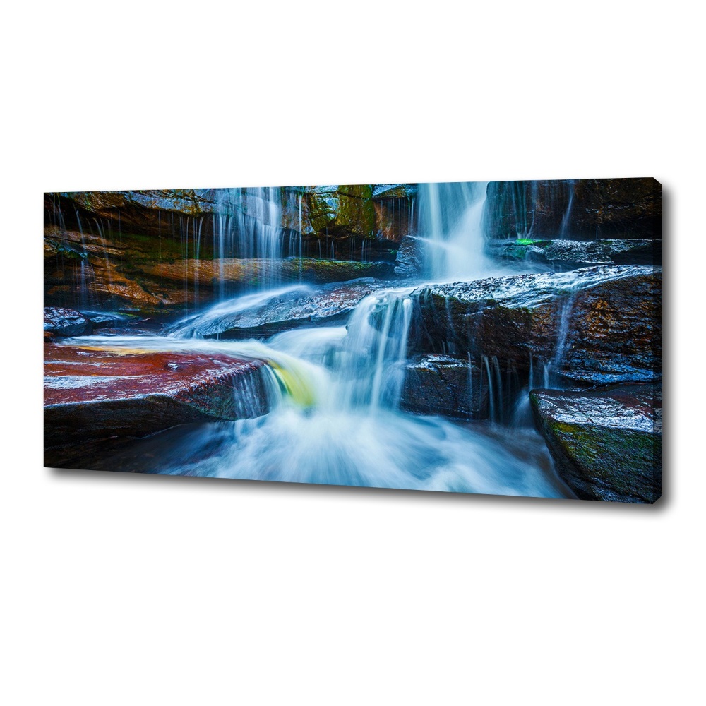 Canvas wall art Tropical waterfall