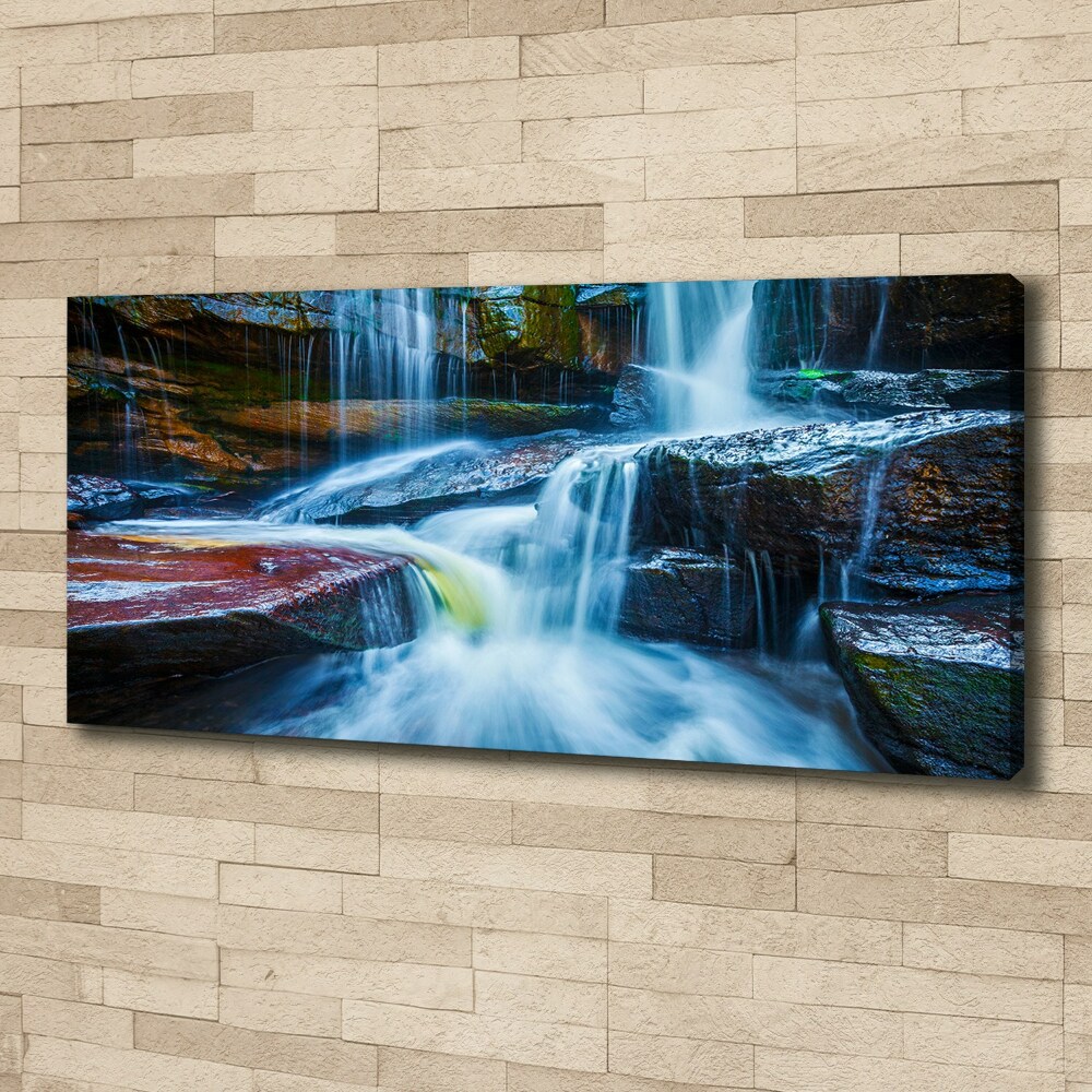 Canvas wall art Tropical waterfall