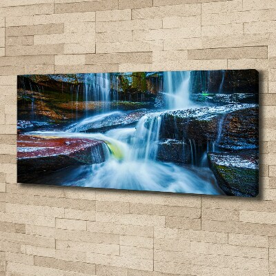 Canvas wall art Tropical waterfall