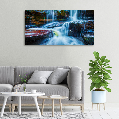 Canvas wall art Tropical waterfall