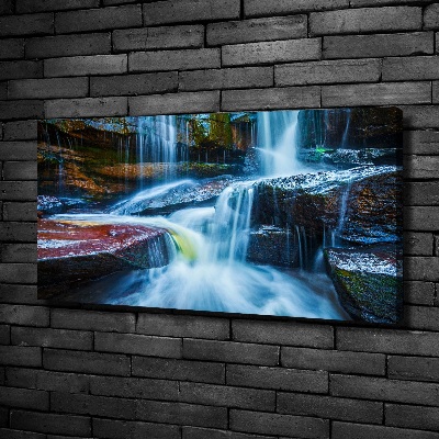 Canvas wall art Tropical waterfall