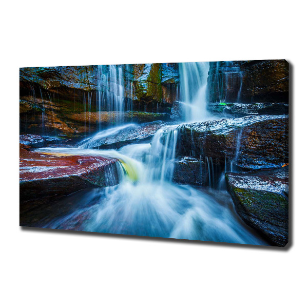 Canvas wall art Tropical waterfall