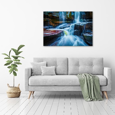 Canvas wall art Tropical waterfall