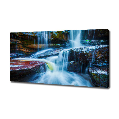 Canvas wall art Tropical waterfall