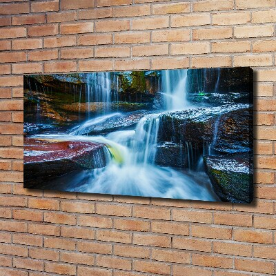 Canvas wall art Tropical waterfall