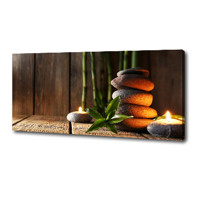 Canvas wall art Zen bamboo stones