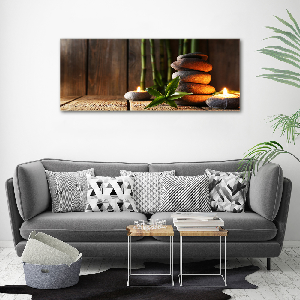 Canvas wall art Zen bamboo stones