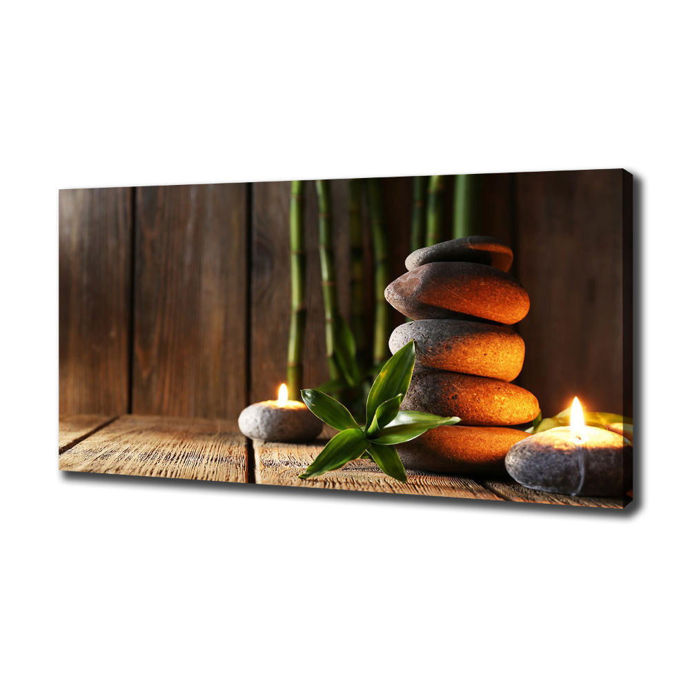 Canvas wall art Zen bamboo stones