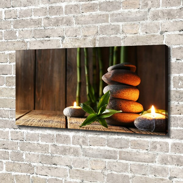 Canvas wall art Zen bamboo stones