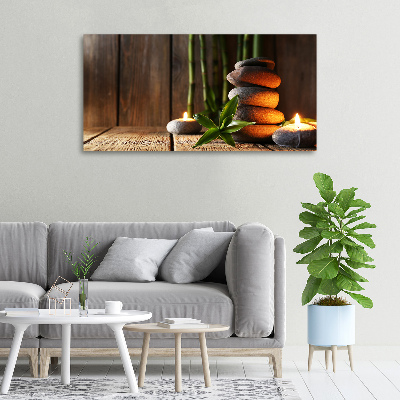 Canvas wall art Zen bamboo stones